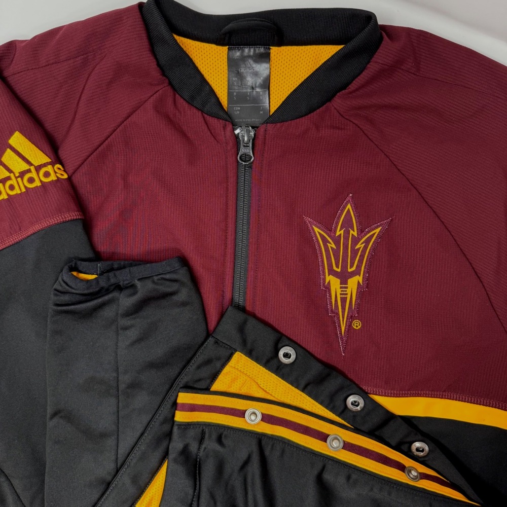 Adidas Arizona State Sun‎ Devils ASU Track Jacket Mens Small Swingman
